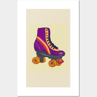 Retro roller skate Posters and Art